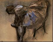 Edgar Degas Seated Dancer Tying her Slipper oil on canvas